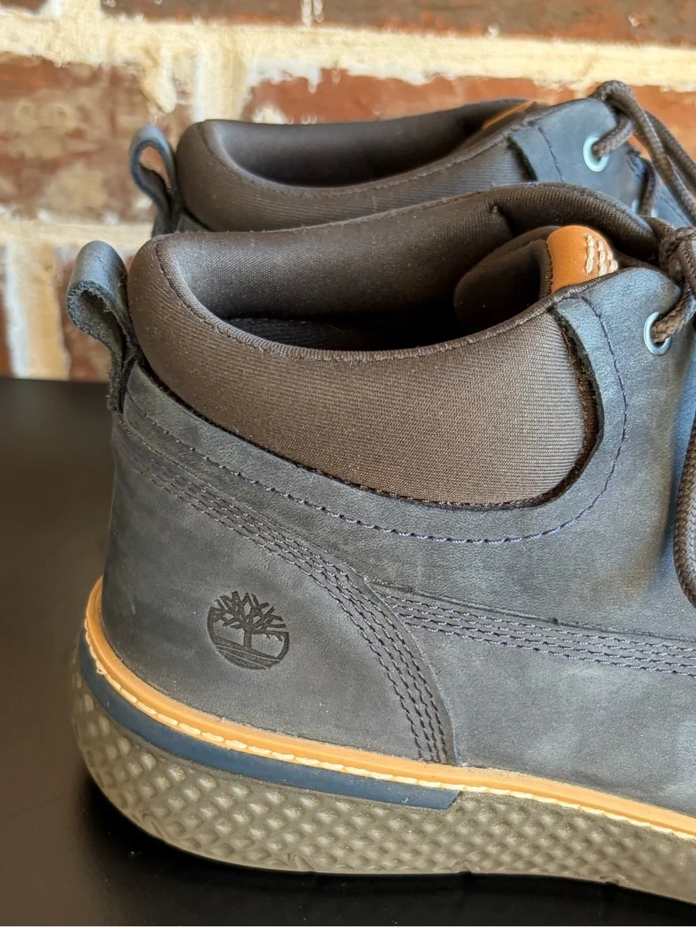 Timberland Cross Mark Navy Blue Nubuck Leather Chukka Boots Size 10.5